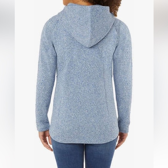 Eddie Bauer Blue Radiator Fleece Long Full Zip Jacket with Hood women’s S - Picture 3 of 10